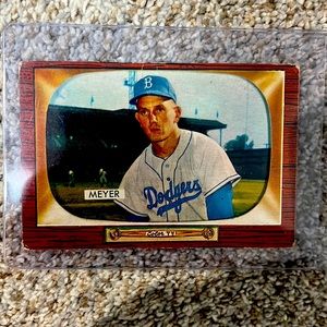 Russ Meyer vintage baseball card 1955 bowman